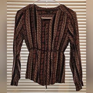 Mixxo Vintage-Inspired Ethnic Print Top